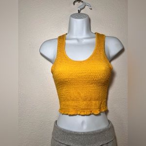 Y2K YELLOW CROP TOP